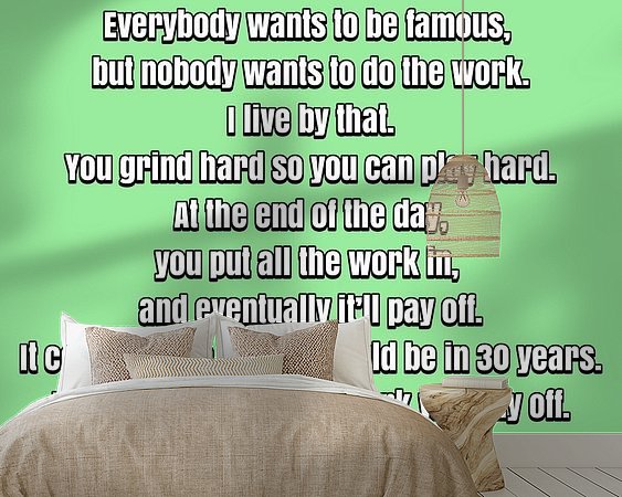 Example of the artwork in a room