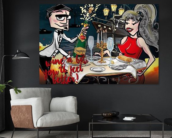 Voorbeeld van het werk in een kamer