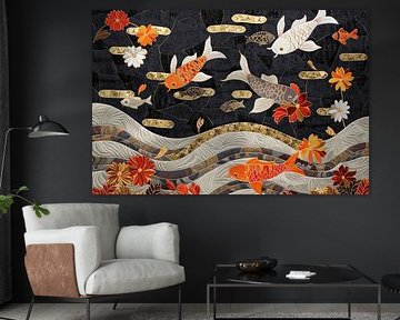 japanese art koi carp