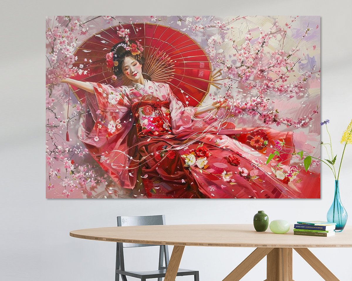 Voorbeeld van het werk in een kamer