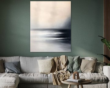 De zee, abstract minimalisme van Japandi Art Studio