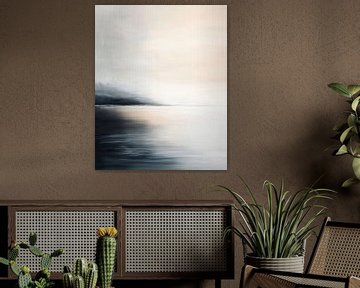 De zee, abstract minimalisme van Japandi Art Studio