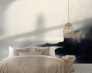 De zee, abstract minimalisme van Japandi Art Studio