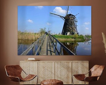 Brug naar molen Nederwaard #5 van Frank's Awesome Travels