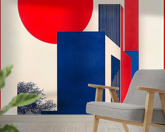 Voorbeeld van het werk in een kamer