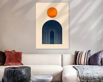 Bauhaus Blauw Oranje van Niklas Maximilian