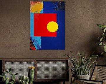 Bauhaus Abstract Red Yellow Geometric