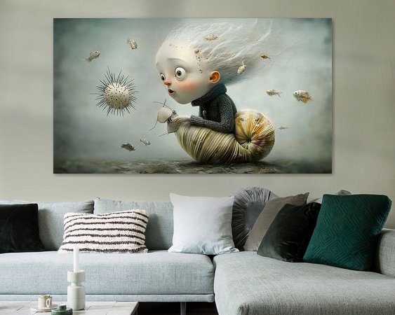 Voorbeeld van het werk in een kamer