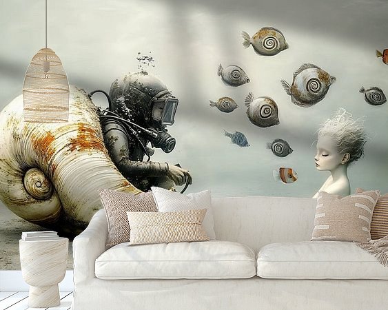 Voorbeeld van het werk in een kamer