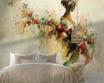 Frauen Blumen Malerei