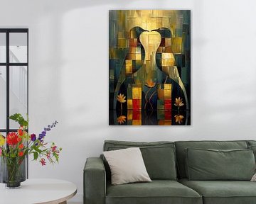 Woonkamer van Abstract Schilderij