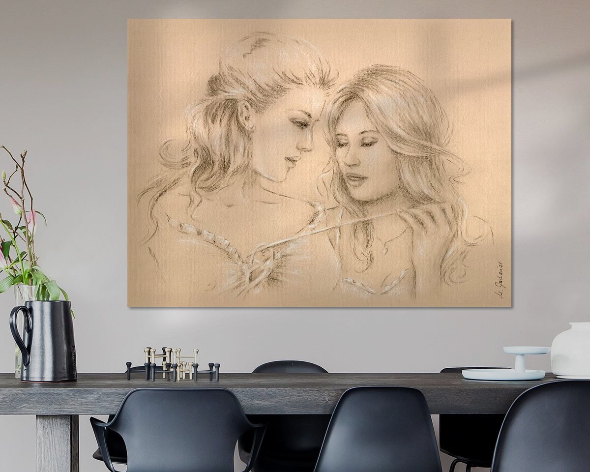 Voorbeeld van het werk in een kamer