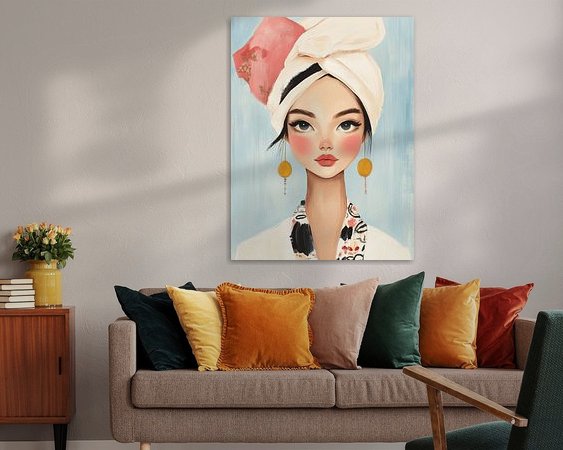 Voorbeeld van het werk in een kamer