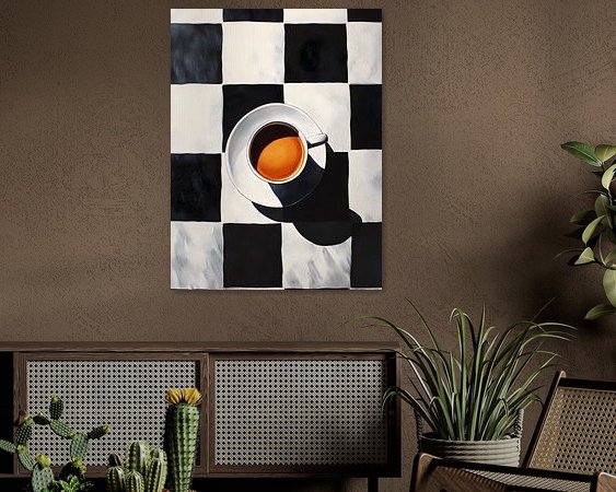 Voorbeeld van het werk in een kamer