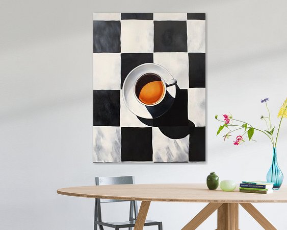 Voorbeeld van het werk in een kamer