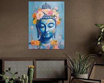 Blumen-Buddha von Gypsy Galleria