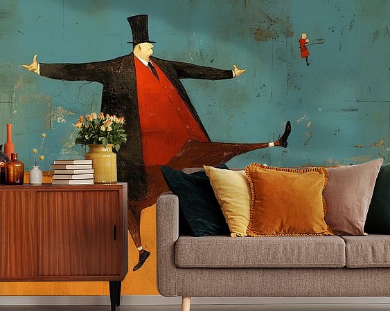 Voorbeeld van het werk in een kamer