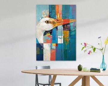 Vrolijk van Abstract Schilderij