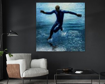 Blue Joyful Leap