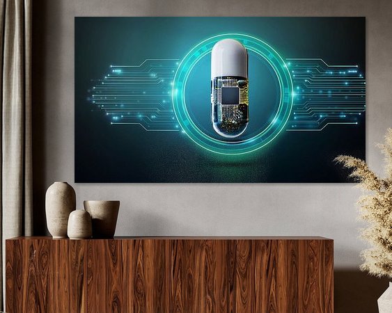 Voorbeeld van het werk in een kamer
