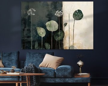 Botanisch abstract in Japandi stijl van Japandi Art Studio