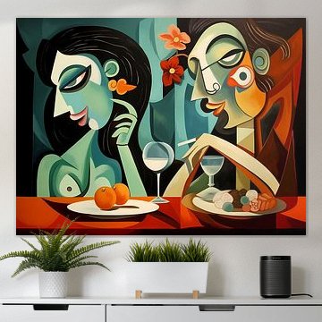 couple having a dinner by haroulita