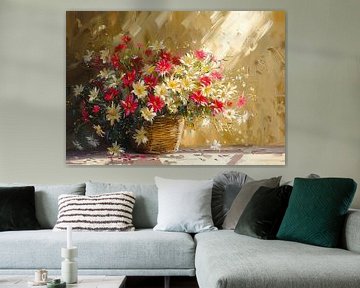 Mandje vol Bloemen no.3 van ByNoukk