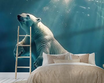 Eisbär unter Wasser