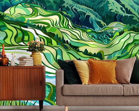 Voorbeeld van het werk in een kamer