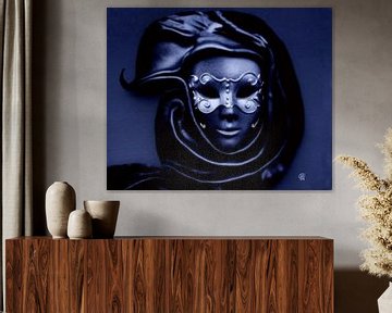 Maske in blau....... van Thea Ulrich / UtheasArt
