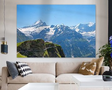 toeristische attractie wandeling langs de bergklif, Grindelwald Fi van SusaZoom