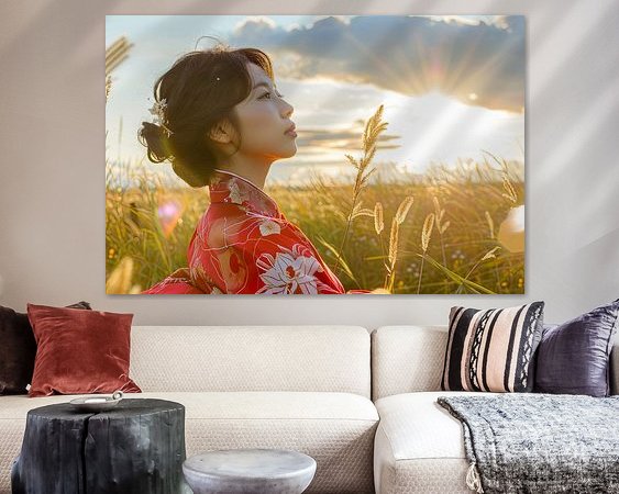 Voorbeeld van het werk in een kamer