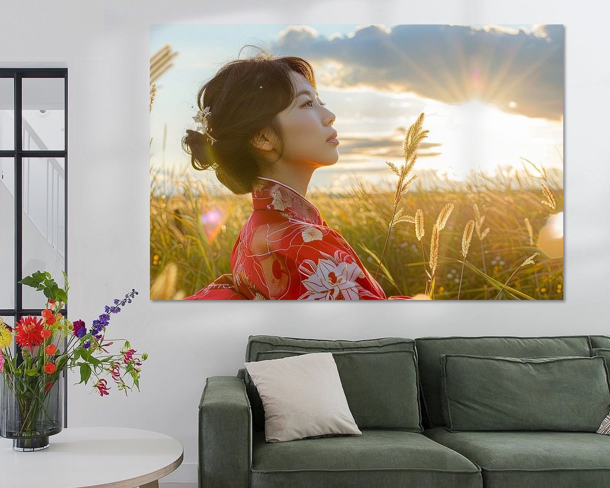 Voorbeeld van het werk in een kamer