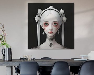 Doll with roses by Leonid Kuzenny