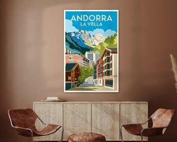 Andorra la Vella, Andorra. van Poster Art Shop