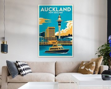 Auckland, New Zealand. by Poster Art Shop