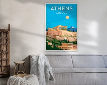 Athens, Greece by Poster Art Shop