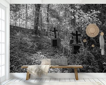 Verborgen bosbegraafplaats ergens in de Spessart