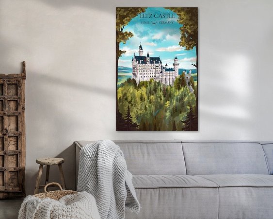 Voorbeeld van het werk in een kamer