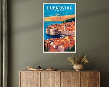 Dubrovnik, Kroatië van Poster Art Shop