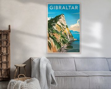 Gibraltar, Groot-Brittannië van Poster Art Shop