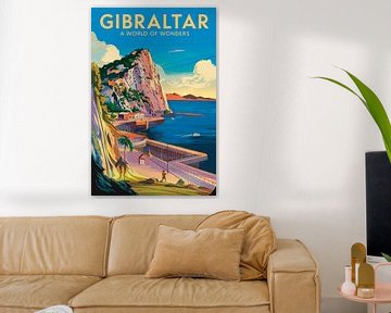Gibraltar, Groot-Brittannië van Poster Art Shop