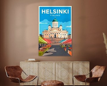 Helsinki, Finland. by Poster Art Shop