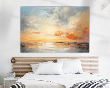 Zonsondergang Schilderij | Levendige Zonsondergang van De Mooiste Kunst