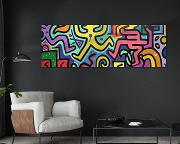 Painting Colourful Abstract | Playful Colour Areas Adventure by ARTEO Paintings