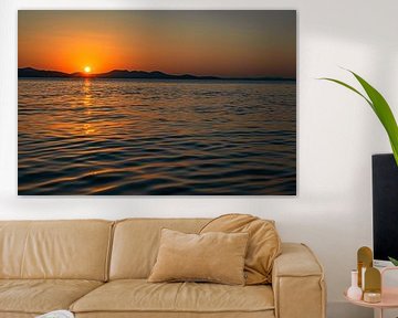 Kroatië : Zonsondergang op het strand van Kalvadore Zadar van Photoart-Naegele