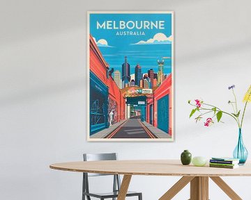 Melbourne, Australia. by Poster Art Shop