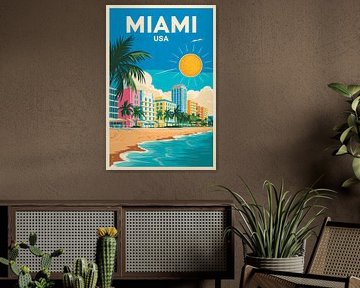 Miami, États-Unis sur Poster Art Shop