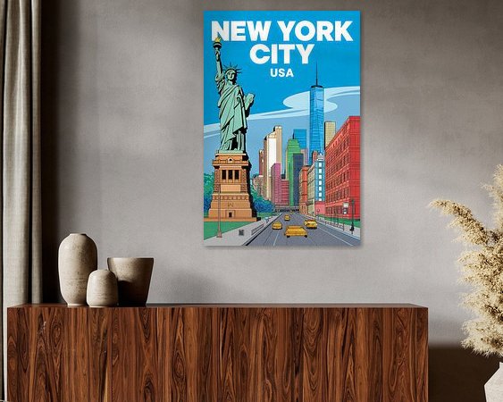 Voorbeeld van het werk in een kamer