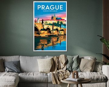Prag, Tschechische Republik. von Poster Art Shop